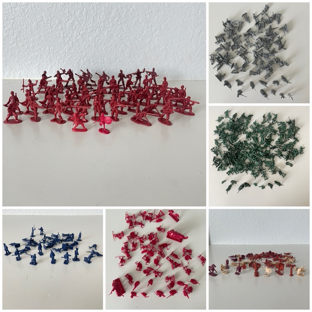 HUGE LOT OF TOY SOLDIERS 7 TOTAL SEE PICS!!